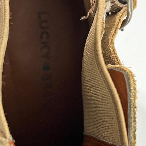 Lucky Brand Esperanza Boots Leather Sesame Ankle Boots - Picture 7 of 9